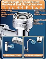 Vista 5 de Extensor de grifo 1080 grifo de filtro giratorio universal aireador de grifo grifo de extensión multifuncional giratorio grifos de burbuja filtro