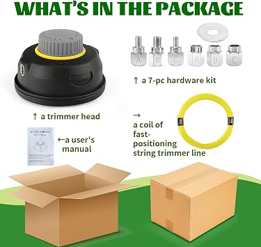 Quintillus H05 Weed Eater Head Universal Trimmer Head String Trimmer Head Bump Feed Weed Wacker Head Grass Trimmer Head Replacement for Weed Warrior, Echo, Husqvarna, with .080 Trimmer Line