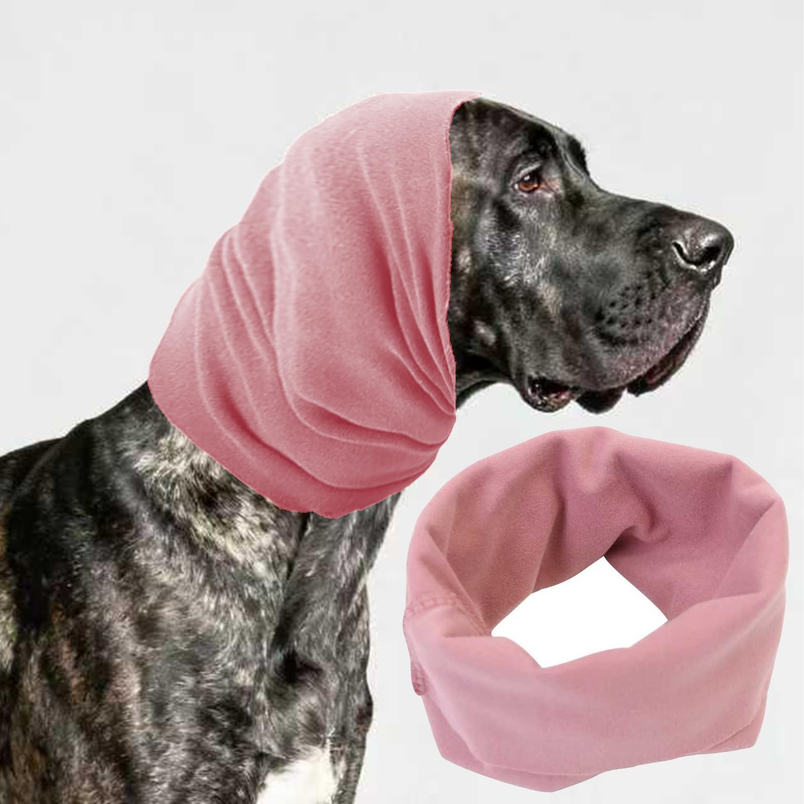 Widenlise Dog Ear Protection Cover, Dog Ear Cover for Anxiety Relief Adjustable Cat Ear Scarf, Dogs Ear Defenders