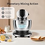 Stand Mixer, 8.5QT+ 6QT, Two Stainless Steel Bowls, Electric Food Mixer, 7 in 1, Multifunctional Kitchen Mixer with Dough Hook, Whisk, Meat Grinder,