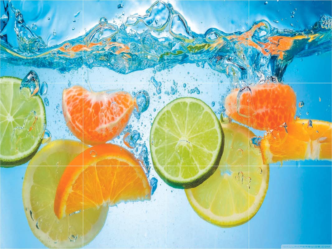 Akki World Orange and Lemon Kitchen Multi Wall Sticker Abstract Themed Oil Proof Waterproof Peel & Stick Heat Resistant Wall Stickers for Kitchen Tiles Backsplash, Behind Gas Stoves, Sink, Wash (B09FY48QT1) Amazon Price History, Amazon Price Tracker