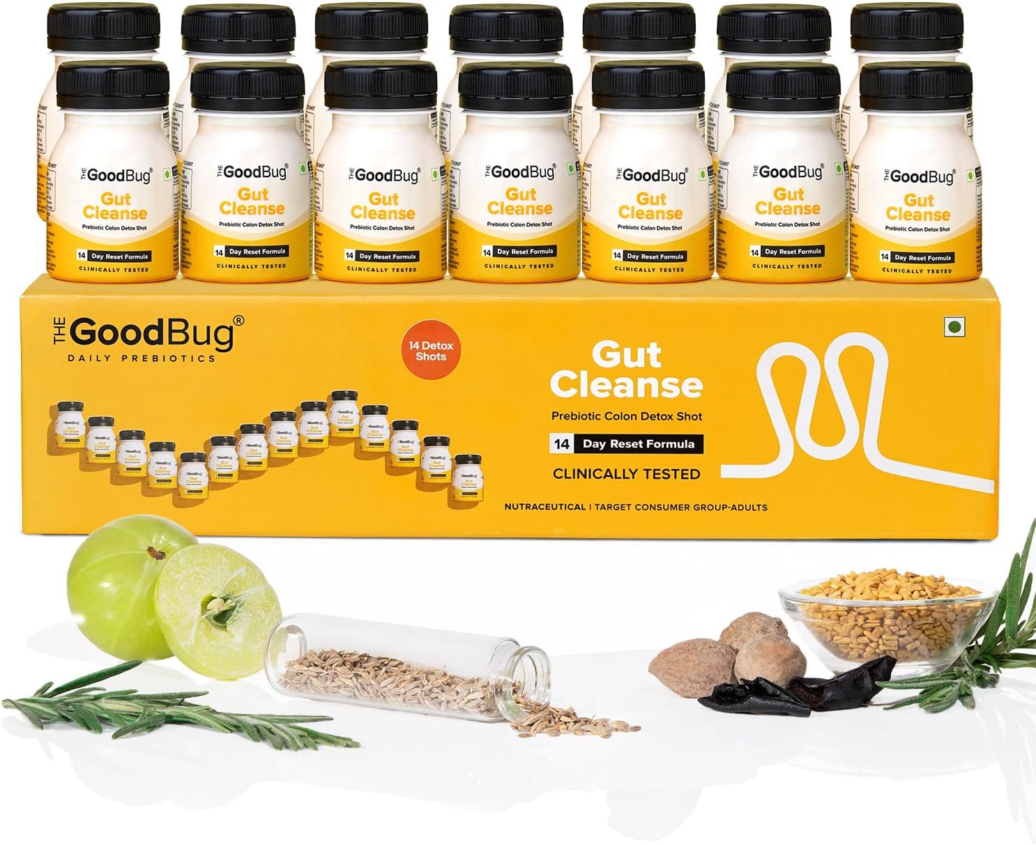 The Good Bug Super Bundle | Probiotics + 14 Colon Detox Shots|Improves Digestion|Relief from problems like Bloating, Constipation and Gas | Boosts immunity
