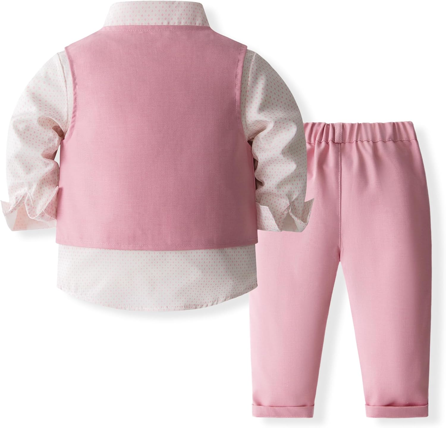 Baby Boys' 4-Piece Tuxedo Set with Dress Shirt, Vest, Pants, and Tie (US, Age, 2 Years, Style 7, Classic)