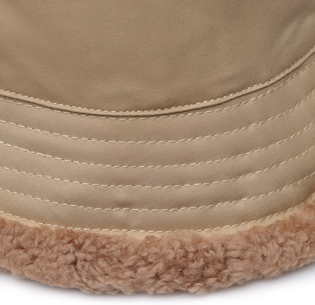 Harssidanzar Mens and Womens Winter Bucket Hats Wool Lining Waterproof Warm Fisherman Cap CU609US