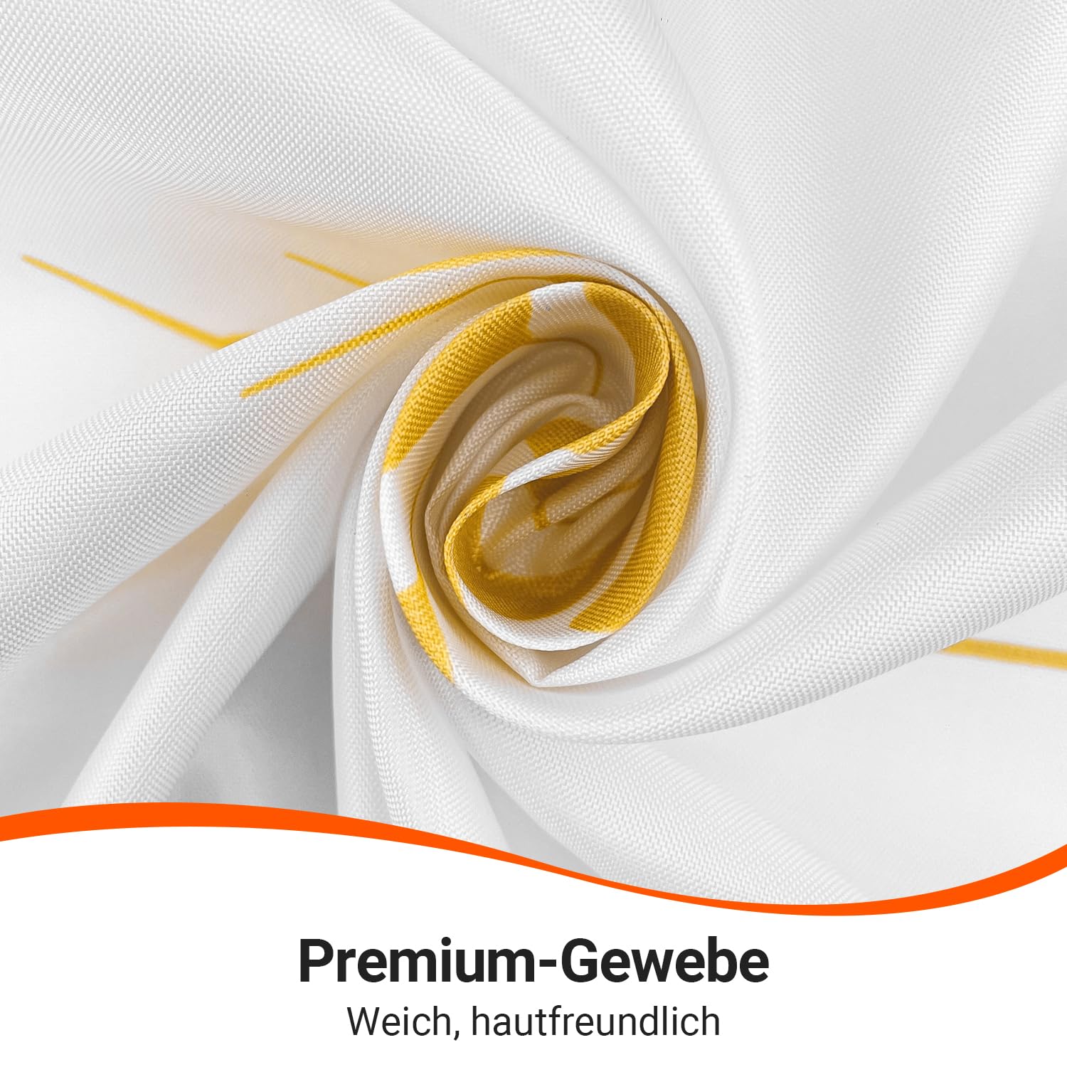 Lerores Shower Curtain, 180 x 200 cm, Colourful Wheat Ears, Weighted Hem, Anti-Mould Textile, Water-Repellent - Image 4