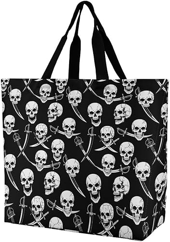 Vista 24 de Grocery Tote Bag, Casual Shopping Bags, Large Machine Washable Shoulder Bag, Reusable Shopping Handbags for Women