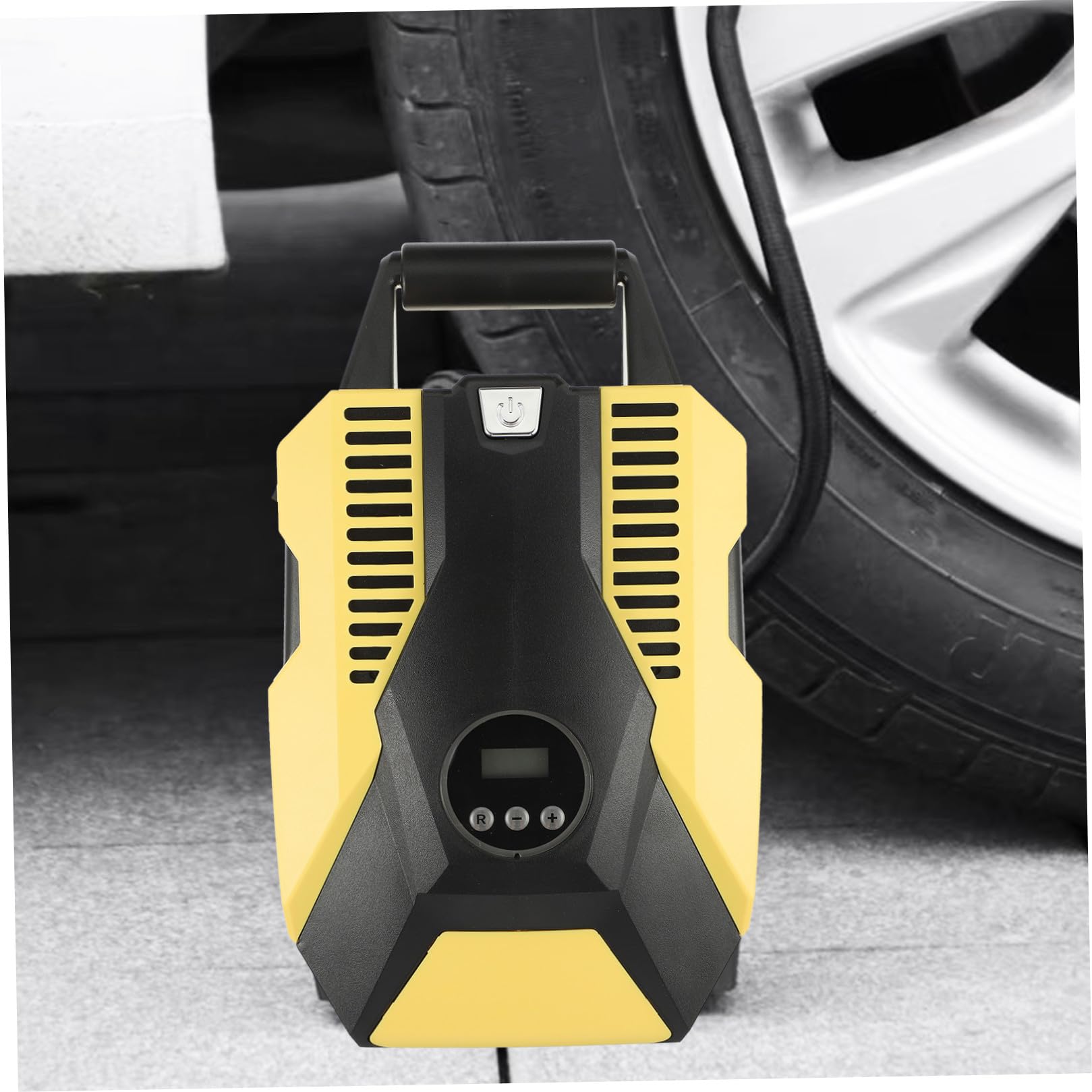 Inflador Automática para Pantalla Digital con Parada Función de Neumáticos Eléctrico Portátil y Material Abs Resistente Coche