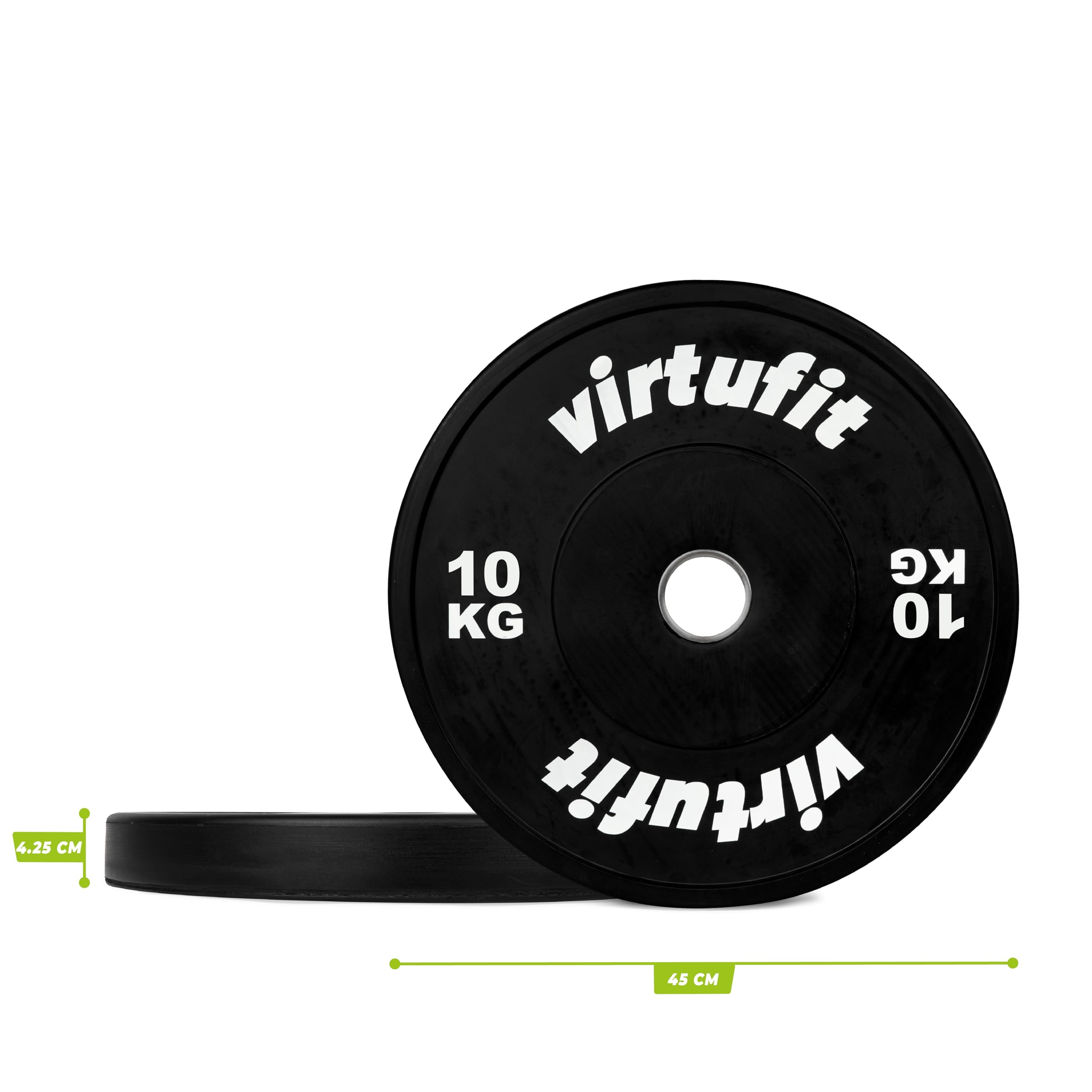 VirtuFit Hi-Temp Bumper Plate - Olympische Gummihantelscheibe - 50 mm 5 kg bis 25 kg