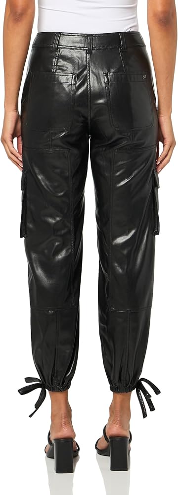 Cinq a Sept Women's Vegan Leather Zola Pant, Black, 0 at