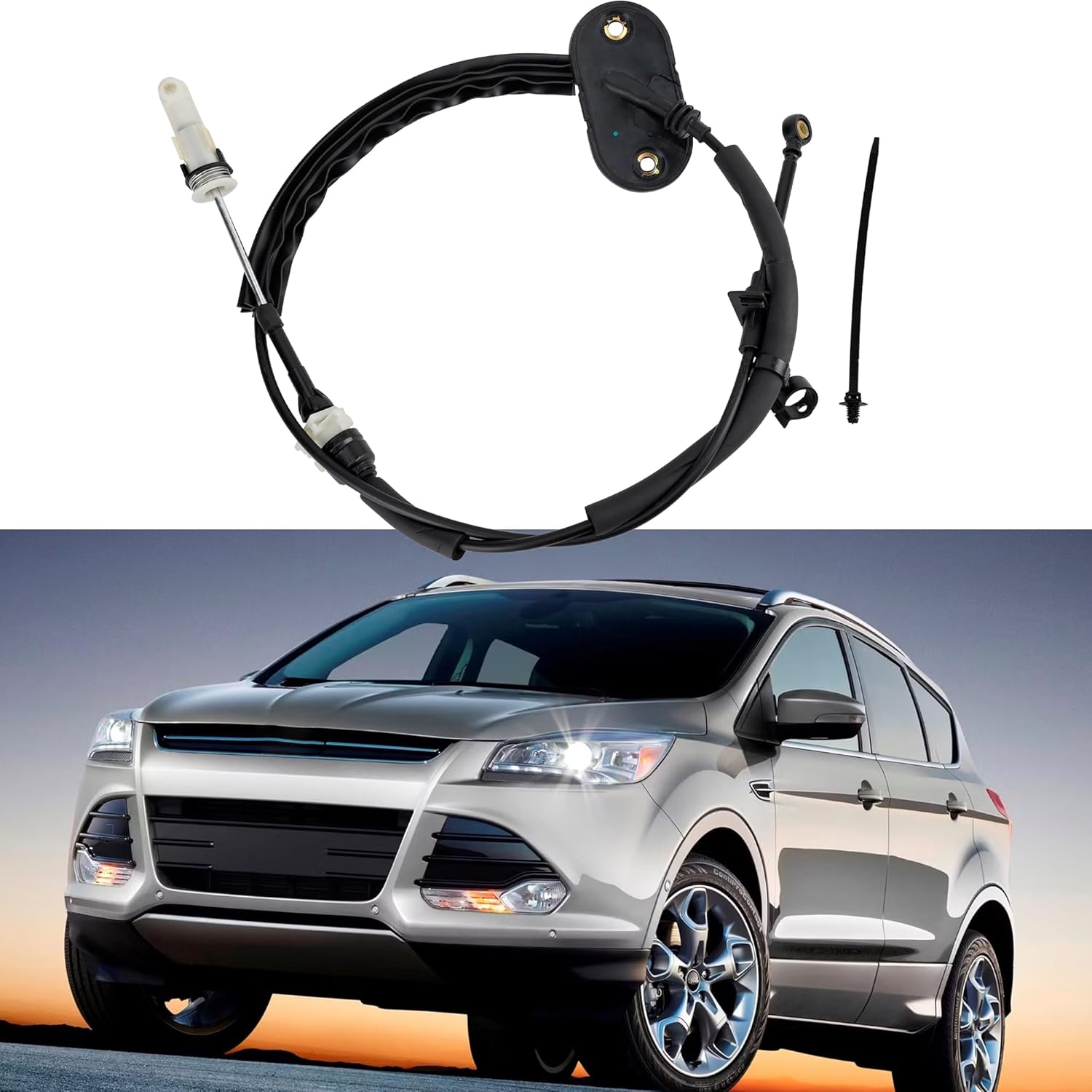 AL8Z 7E395-A Automatic Transmission Shift Cable Compatible with 2009 2010 2011 2012 Ford Escape, Gear Shift Cable Shifter Linkage