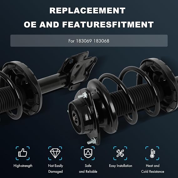 Front Shock Absorber Assembly for 2014-2016 for Subaru for Forester 2.0L | 2PCS Complete Struts With Coil Spring Assembly for 2014-2016 for Subaru for Forester 2.5L replace 183069,183068