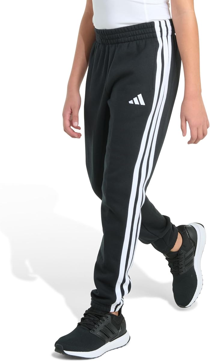adidas Boys' Essential 3-Stripe Fleece Joggers (Big Kid)