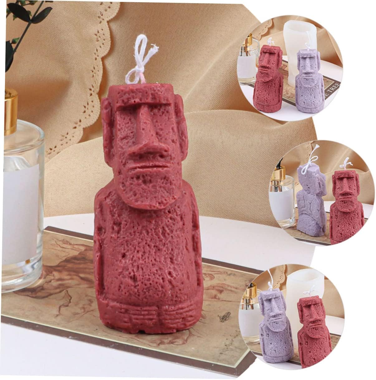 Stone Statue Candle Mold for DIY Candle Making Silicone