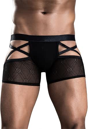Slip Homme En Cuir Verni Brillant Avec Cordon De Serrage - Caleçon Zip, Neuf Avec étiquettes - Style Audacieux