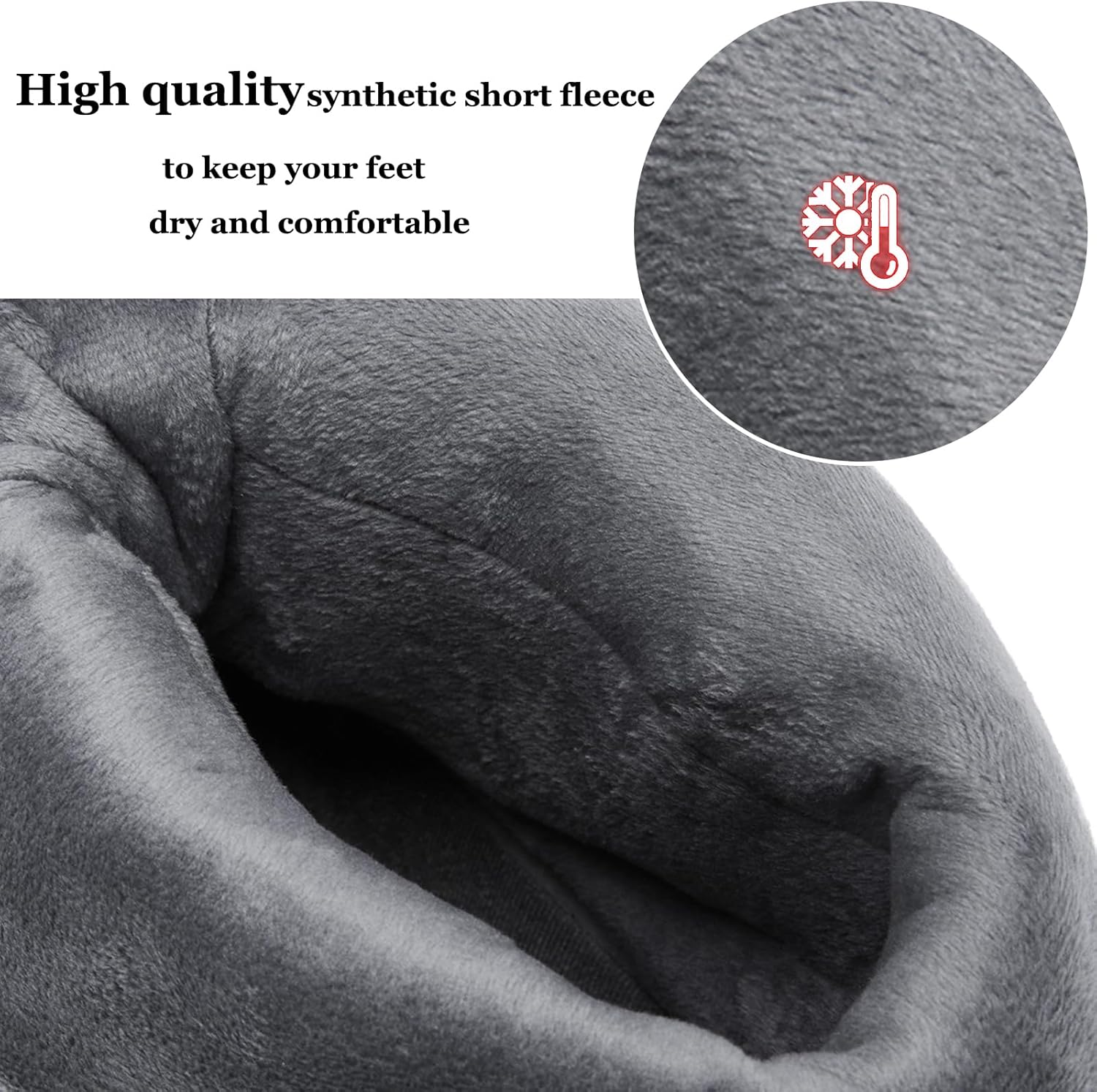 SHULOOK Women's Winter Snow Boots Warm Fur Lined Waterproof Non-slip Zipper Insulated Mid-Calf Boots