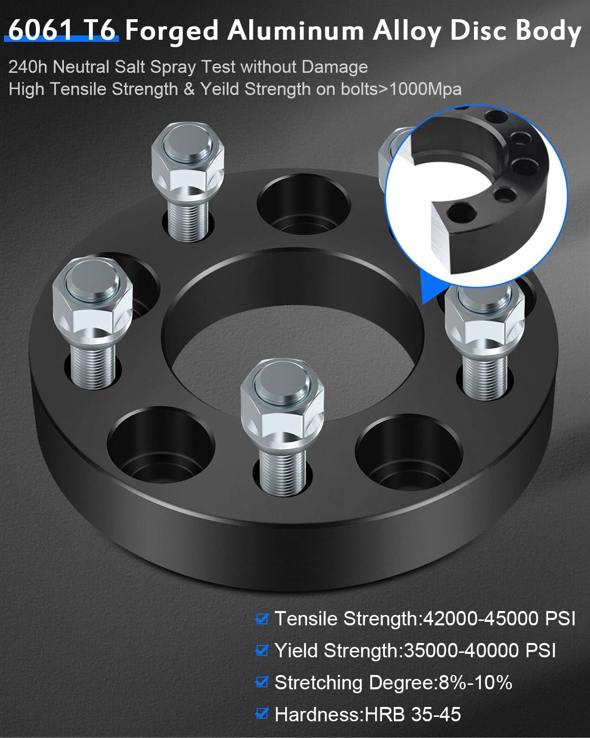 ECCPP 2PCS 5 Lug 1" Wheel Spacers 5x4.5 to 5x4.5 5x114.3 to 5x114.3 73mm fits for 2016-2021 for Honda for HR-V| 2010-2012 for Honda CR-Z |2003-2011 for Honda Accord