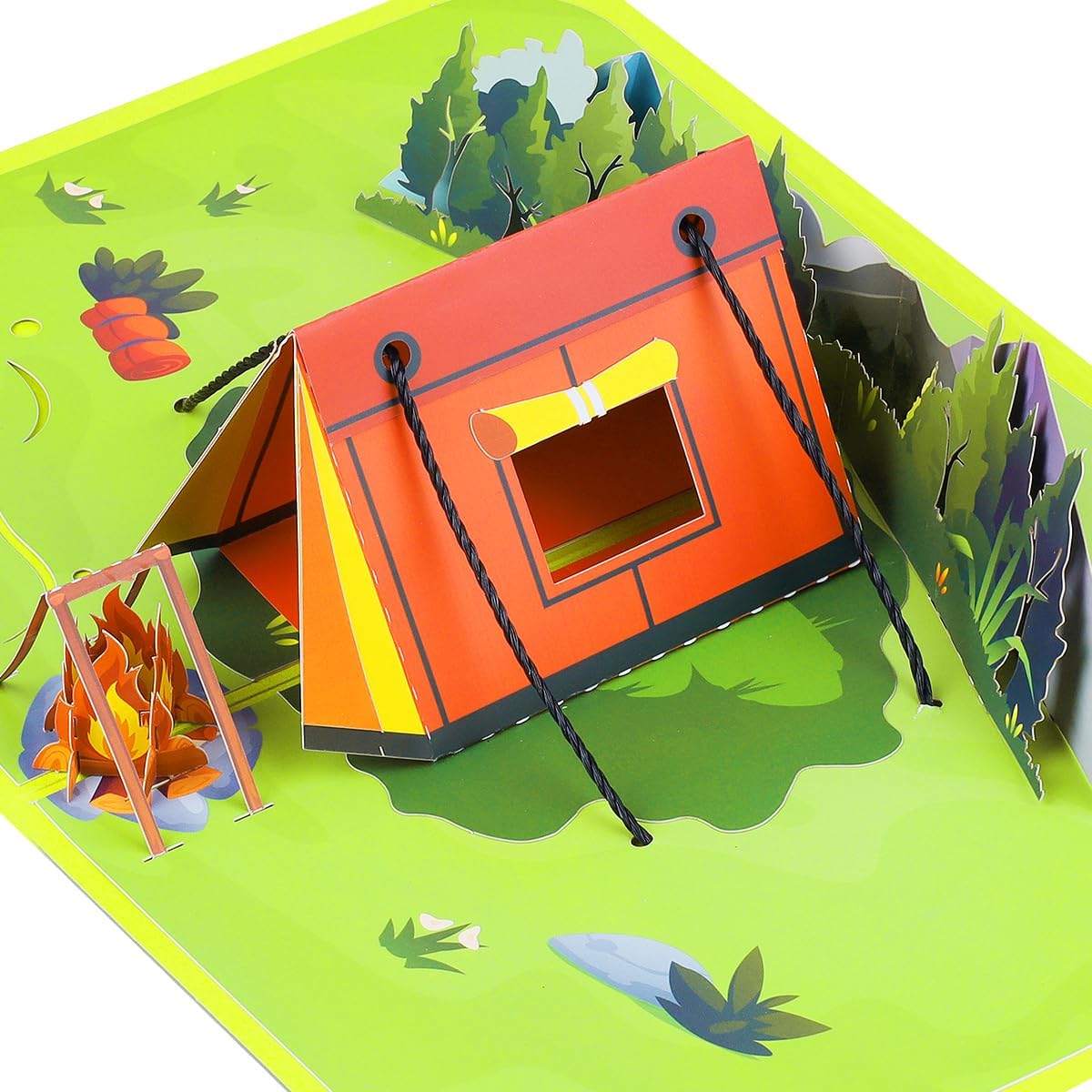 Camping Trip Pop Up Card, Tent Camping Birthday Card, Happy Retirement Card, Happy Father's Day Card, All Occasions.