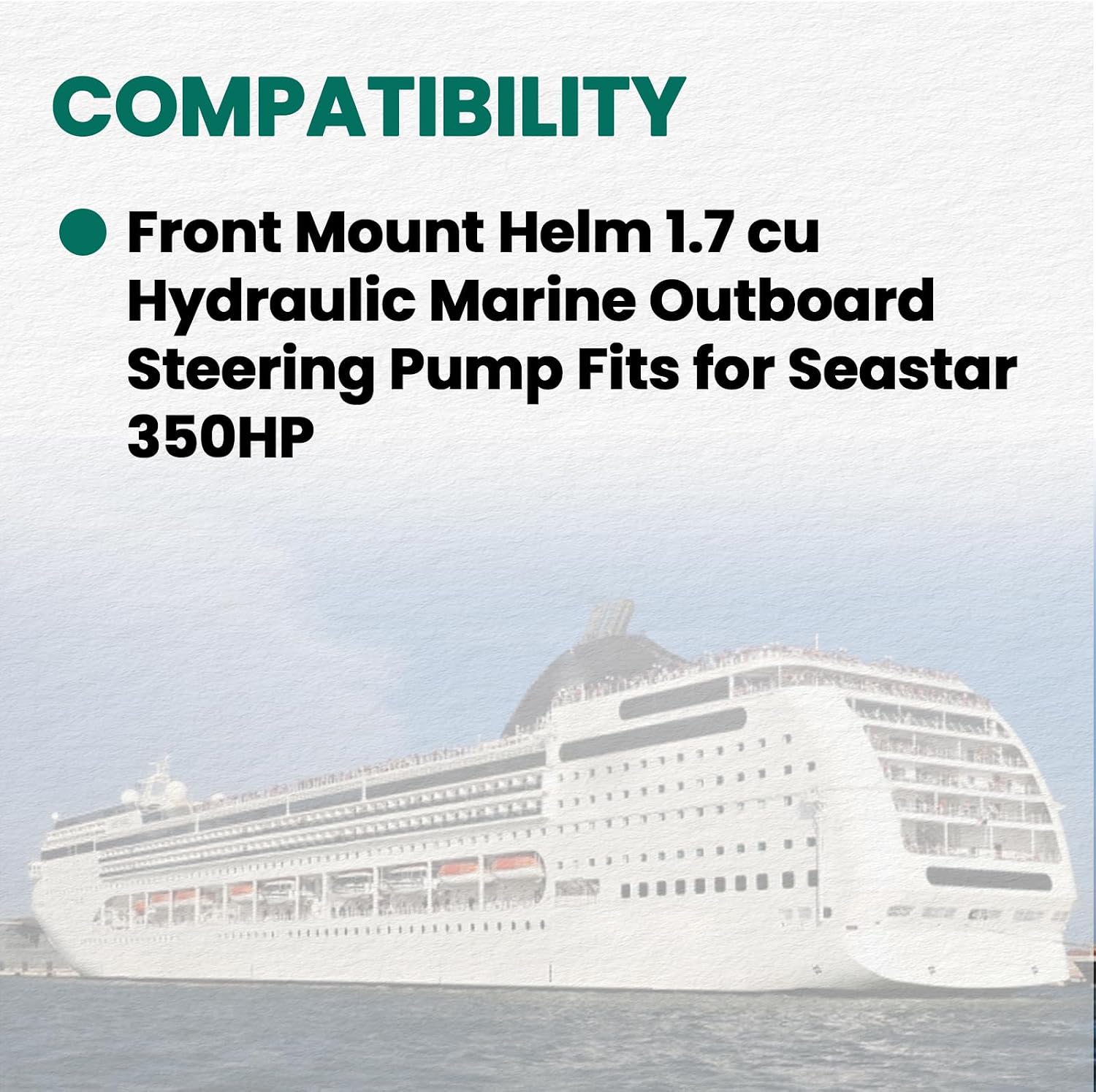 HH5271-4 Front Mount 1.7 cu in Hydraulic Marine Helm Pump Compatible with Seastar Helm 1.7 FM ORB Hydraulic Steering Pump