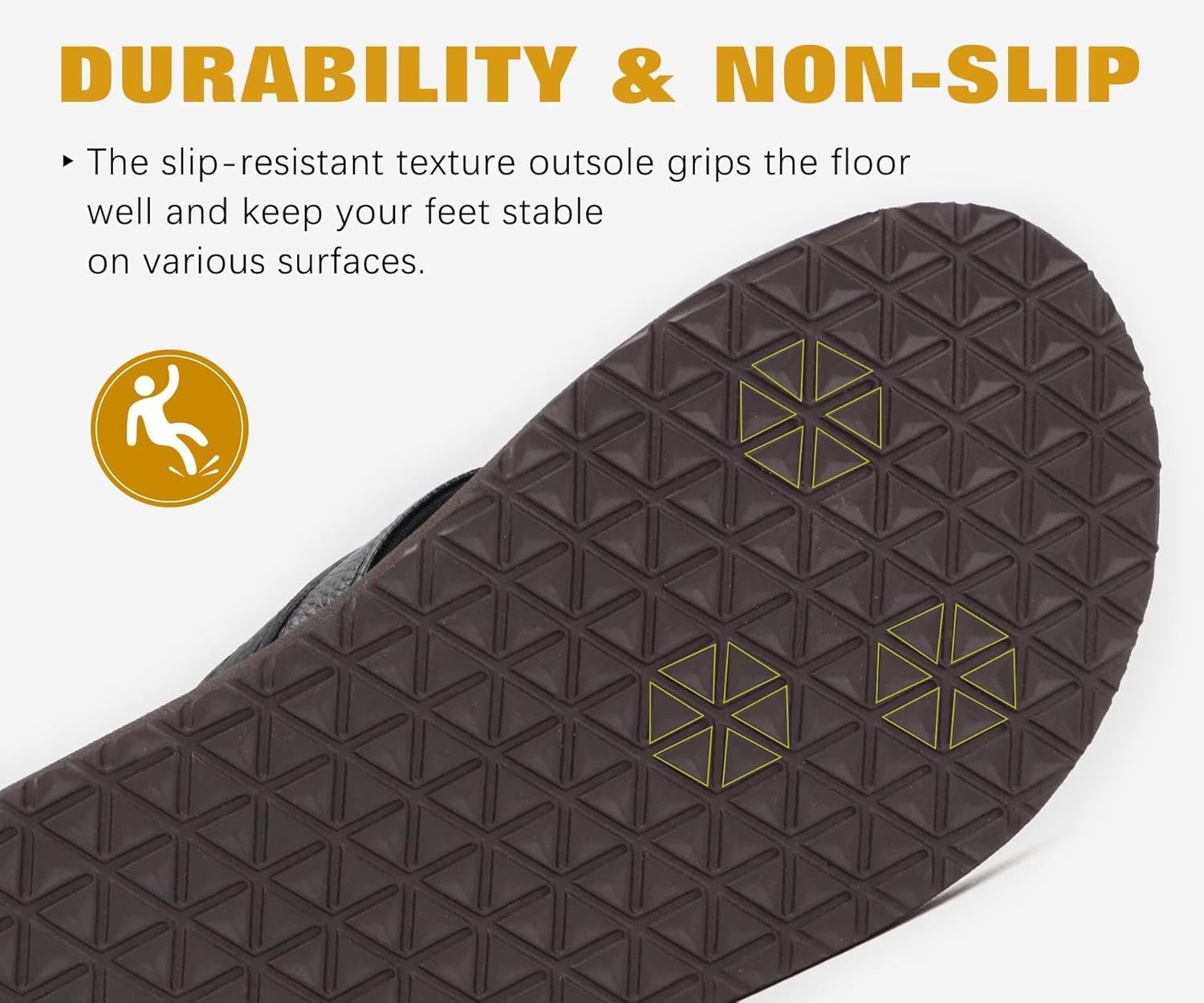 KuaiLu Men's Yoga Mat Leather Flip Flops with Arch Support Comfortable Cushion Walking Thong Sandals Slip On Indoor Outdoor - Image 6