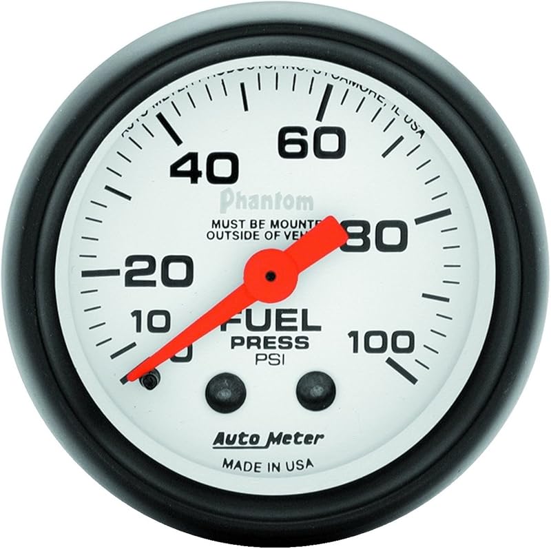 Manômetro mecânico de pressão de combustível AUTO METER Phantom 5712 – 1 unidade
