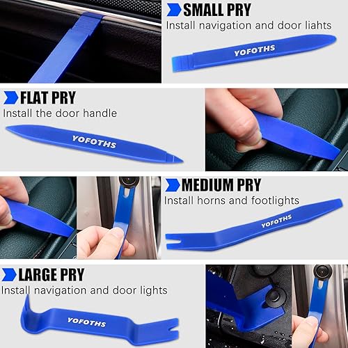 Miniatura 4 de Kit de herramientas de extracción de molduras automáticas, juego de herramientas de palanca sin arañazos para audio de coche, radio, salpicadero,
