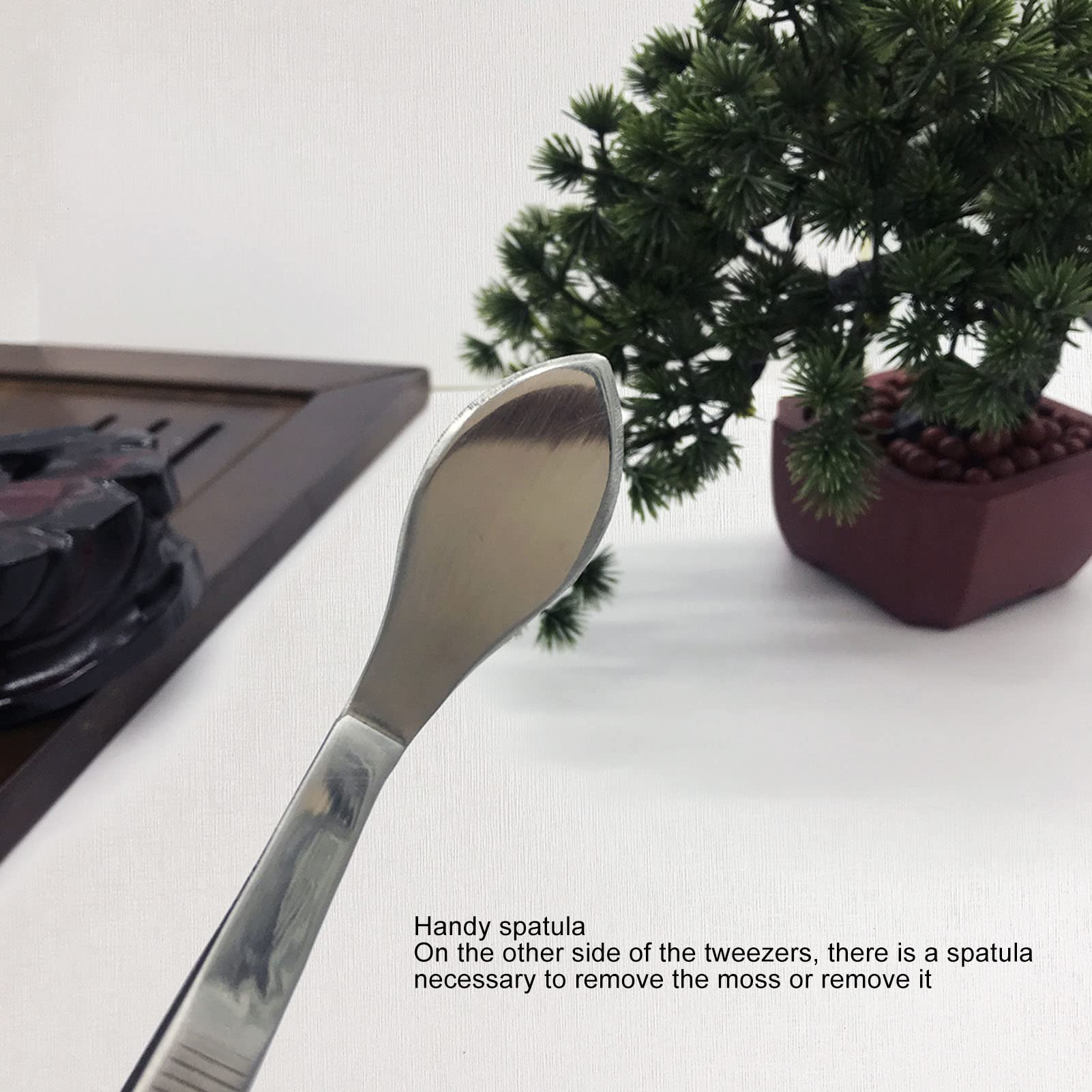 Fdit Pinzette per Bonsai Pinzette da Giardinaggio in Acciaio Inossidabile Pinzette per Piante Attrezzo per Bonsai da Giardinaggio a Manico Lungo Pinzette Lunghe per Piante, (Piegato