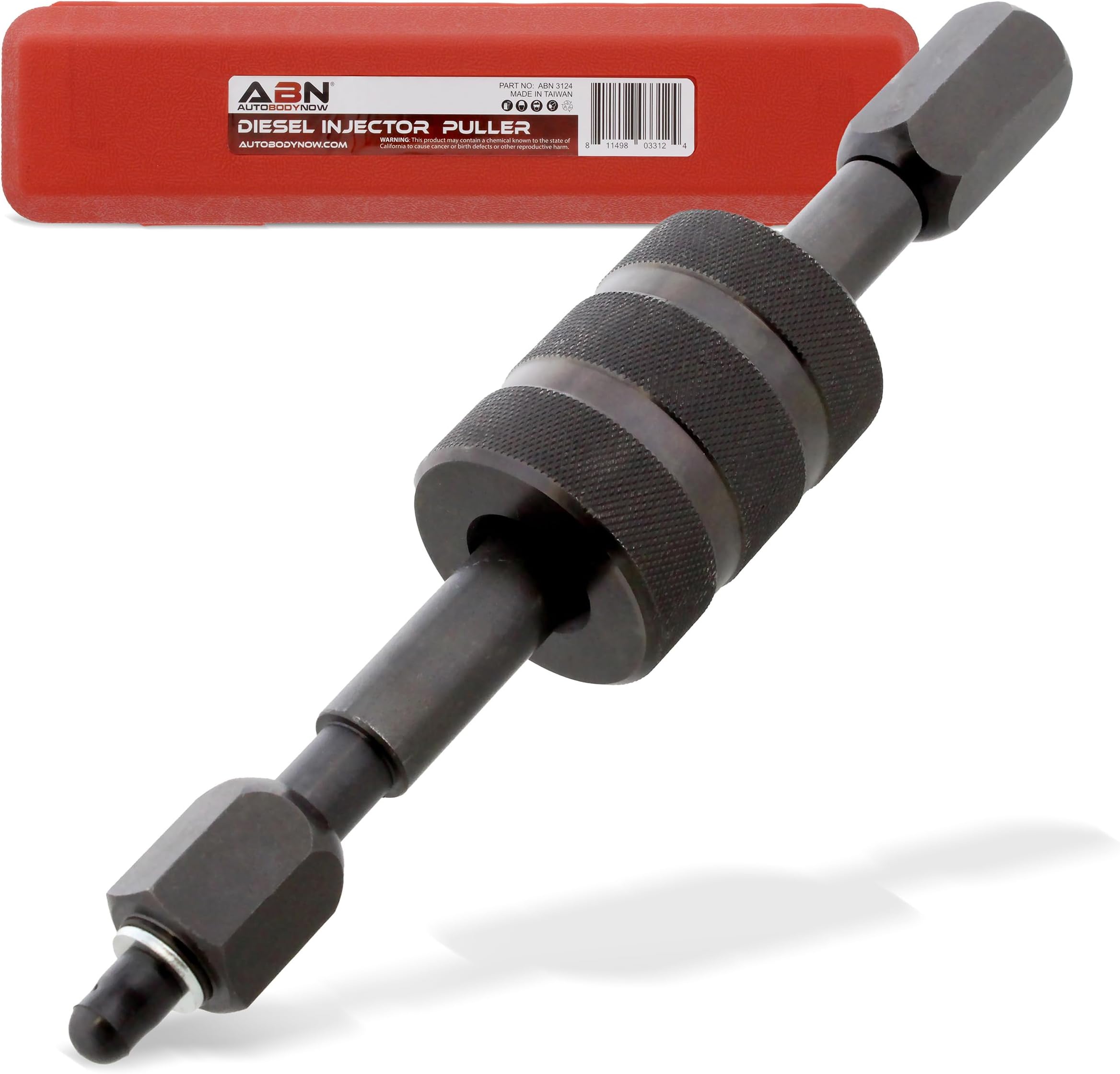 ABN Diesel Injector Puller Tool with Slide Hammer, Common Rail Injector Remover w/ M8, M12, M14 Thread Adapter
