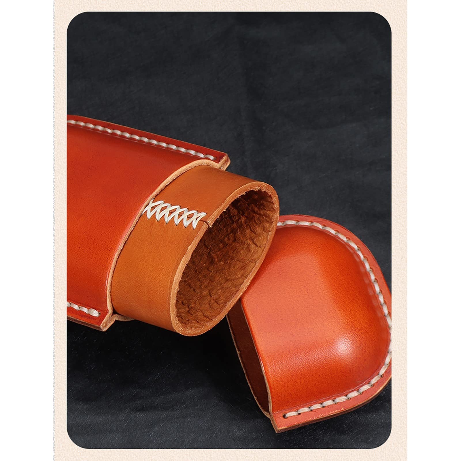 Przenośne pudełko na okulary Przenośne kreatywne etui na okulary skórzane (kolor: brązowy, rozmiar: 17,5 x 9,5 cm)
