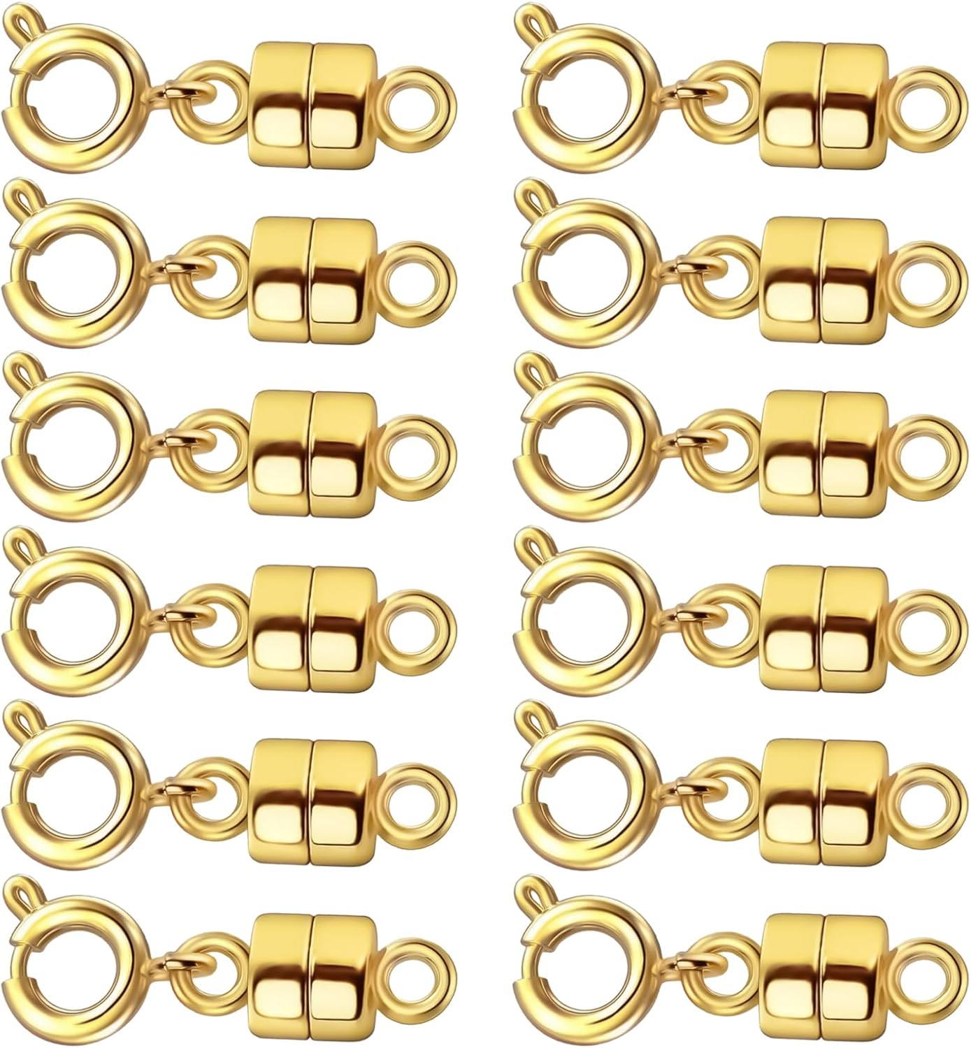 Magnetic Clasps for Necklaces Strong Magnetic Necklace Clasps and Closures, 14K Gold and Silver Bracelet Converter for Women