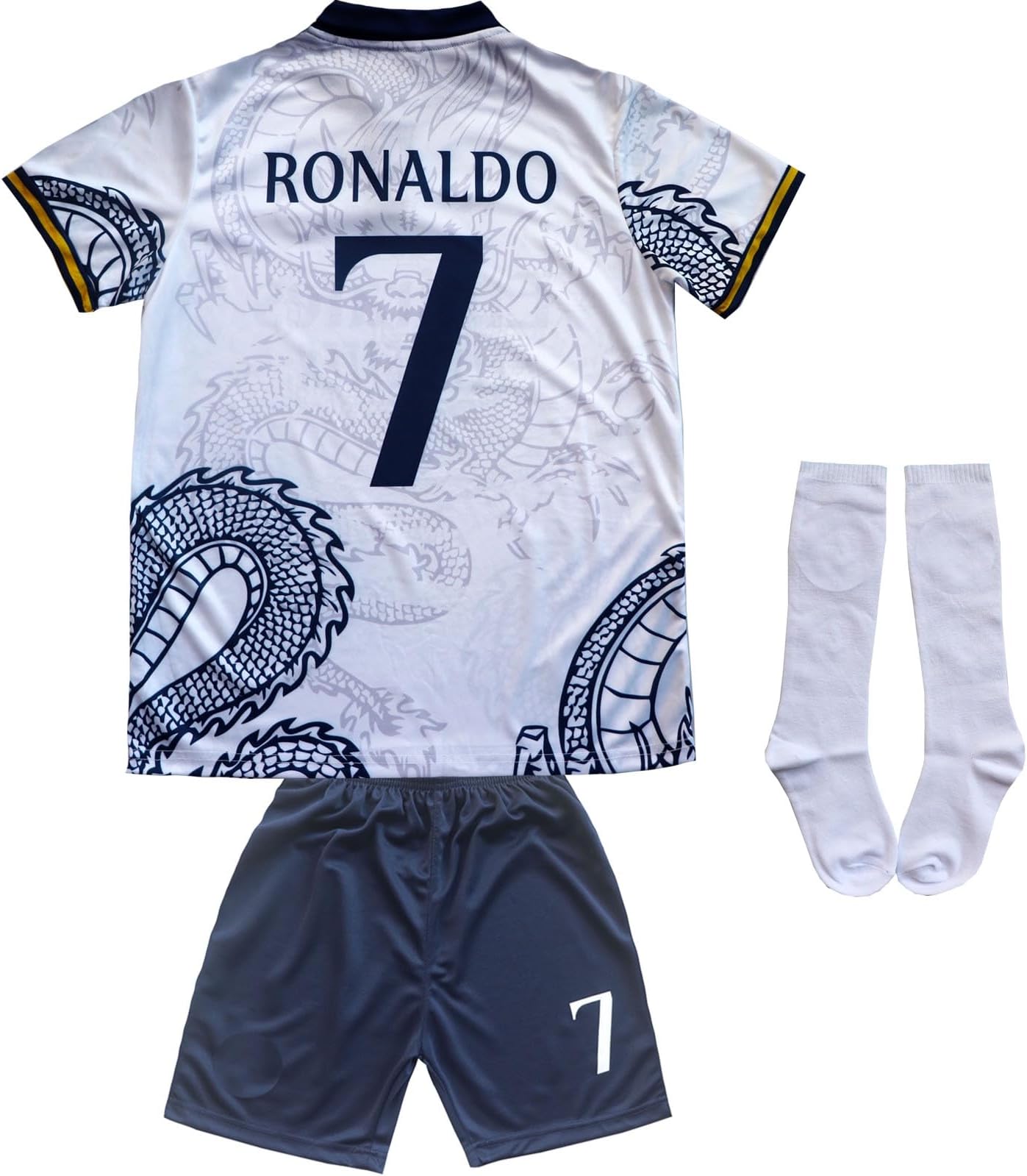 Madrid Ronaldo #7 No Special Edition Kids Soccer Jersey Kit Set Socks Short Youth Sizes
