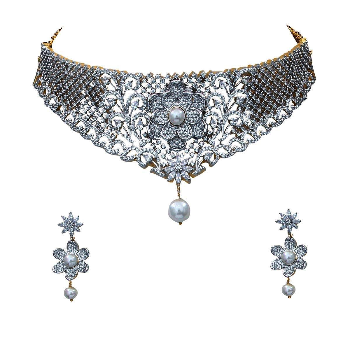 Mixed White CZ-Pearl en oro y plata para transformar tu look diario 3