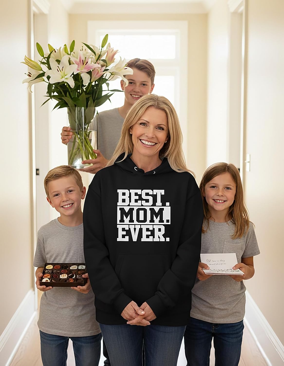 Tstars Best Mom Ever Hoodie for Women - Mothers Day Sweatshirt for Moms from Daughter - Cozy Fleece Hoodies Gift for Her - Image 3