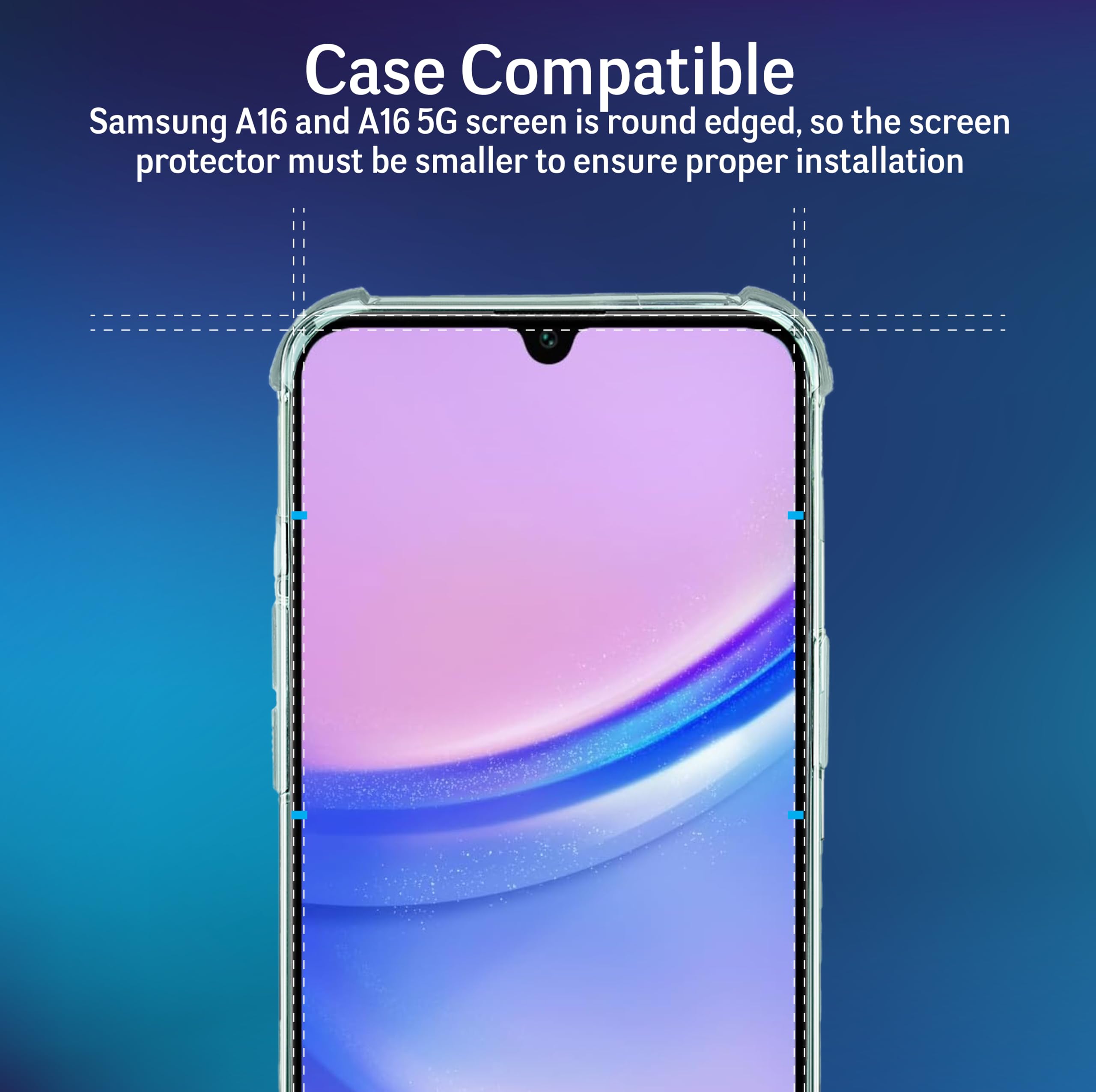 Vetro Temperato per Samsung Galaxy A16 5G / A16 4G [2 Pezzi] Vetrino Protettivo Pellicola Protezione Schermo
