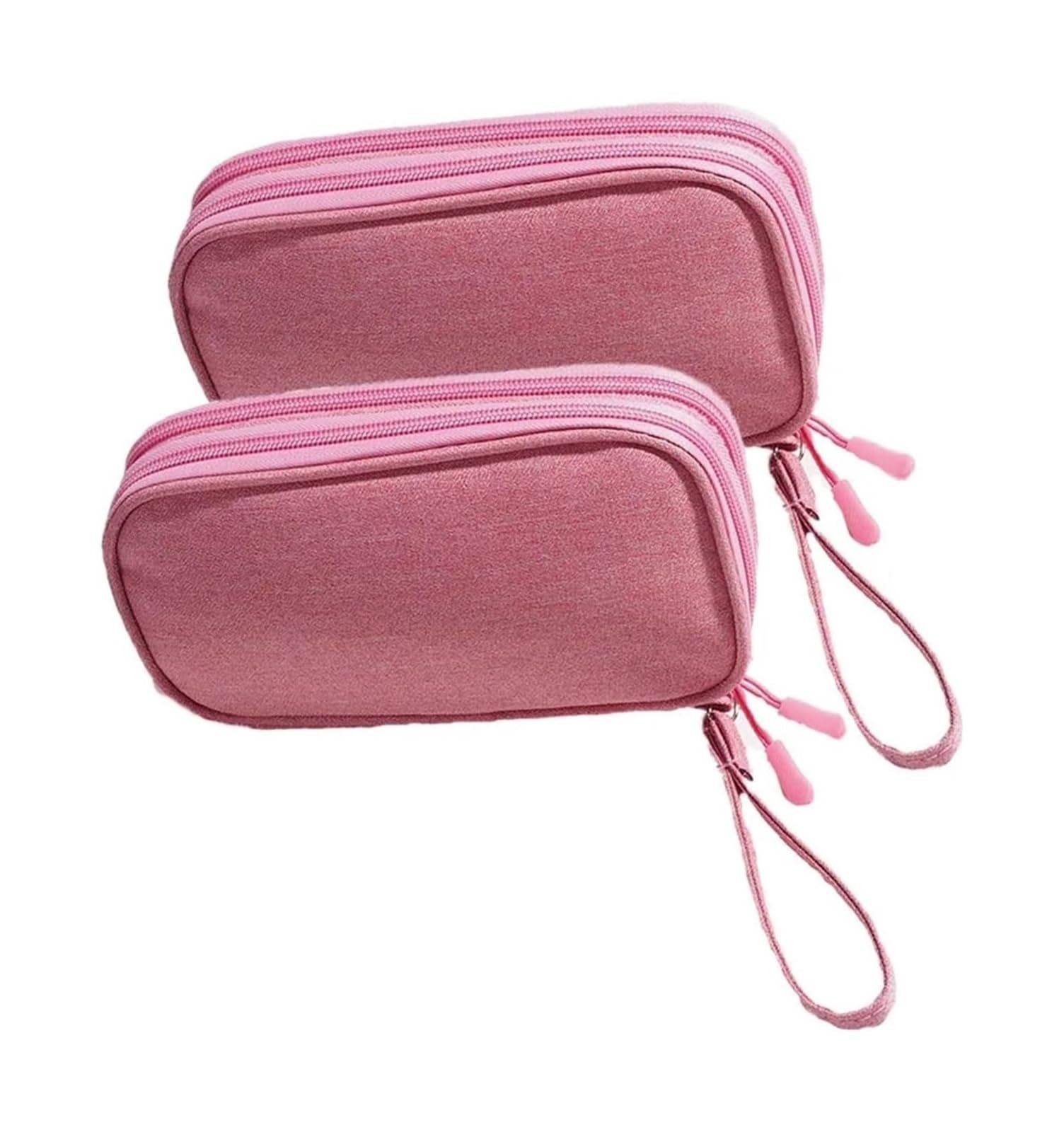 Borsa organizzatore cavo 2pcs doppio strato viaggio(Pink)