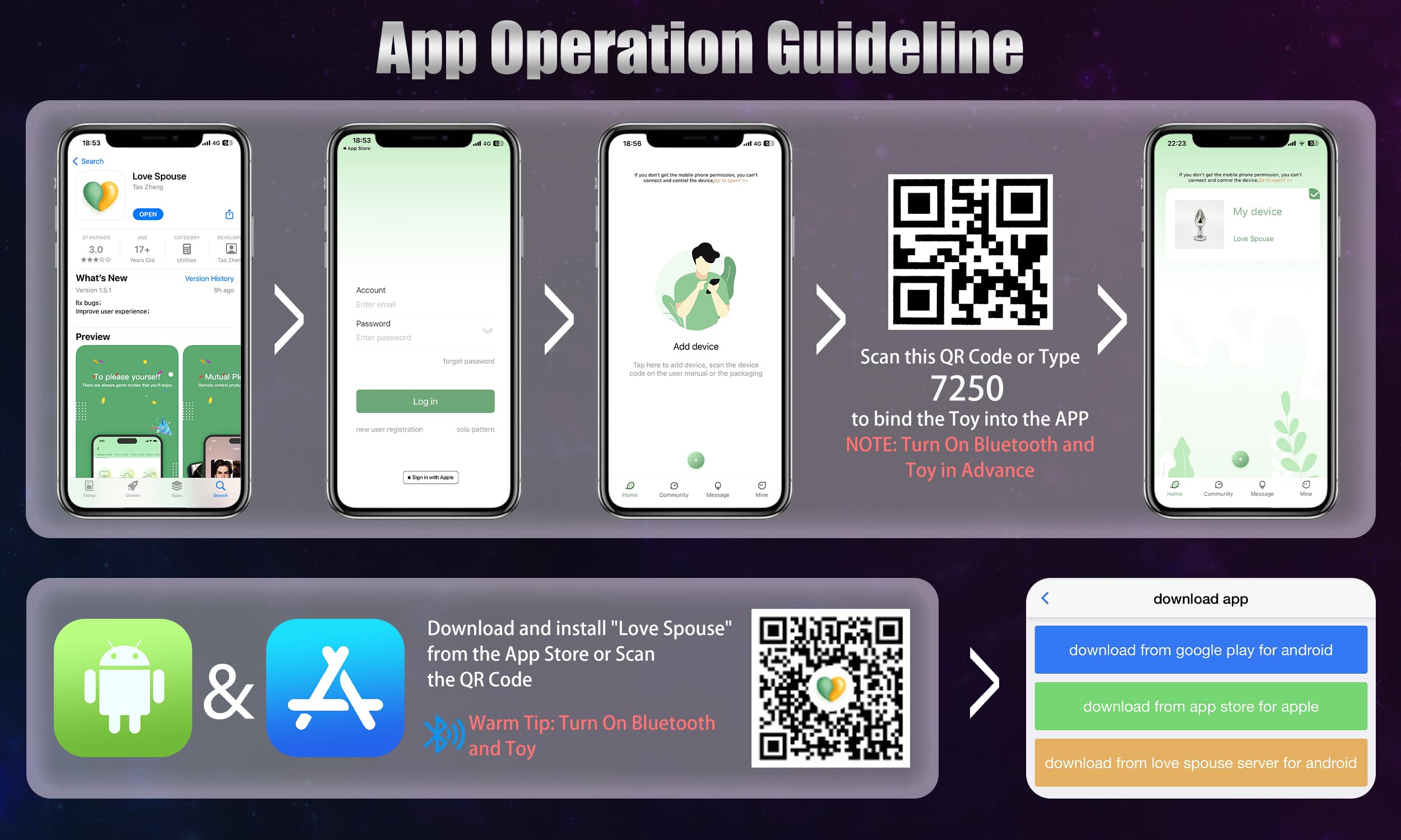 Vibrator Butt Plug, Anal Plug with Flashing Light Base, Anal Sex Toys for Men Vibrator (Small)