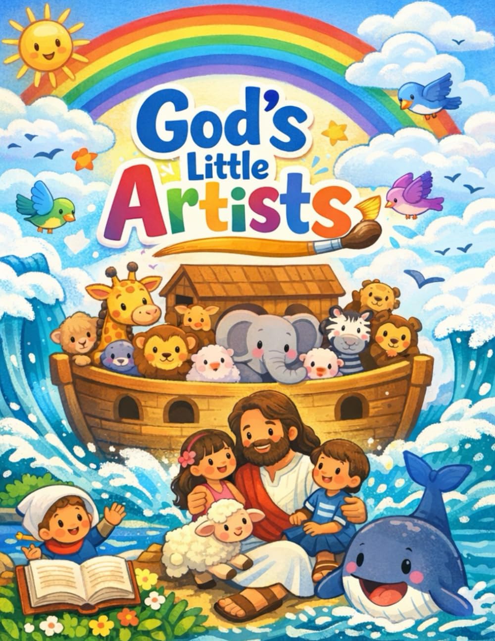 God's Little Artist Coloring Book for Ages 4-7