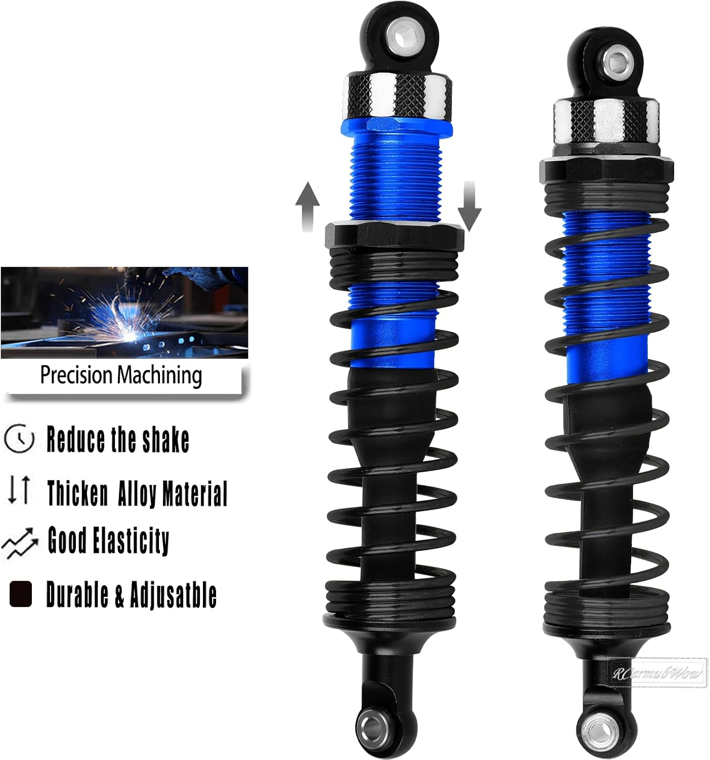RC Shock Absorber Upgrades Part for 1/10 Jato 4X4 Brushless,Jato 4X4 VXL,Alloy Aluminium Shocks Front Rear,Replace #7462,Navy Blue