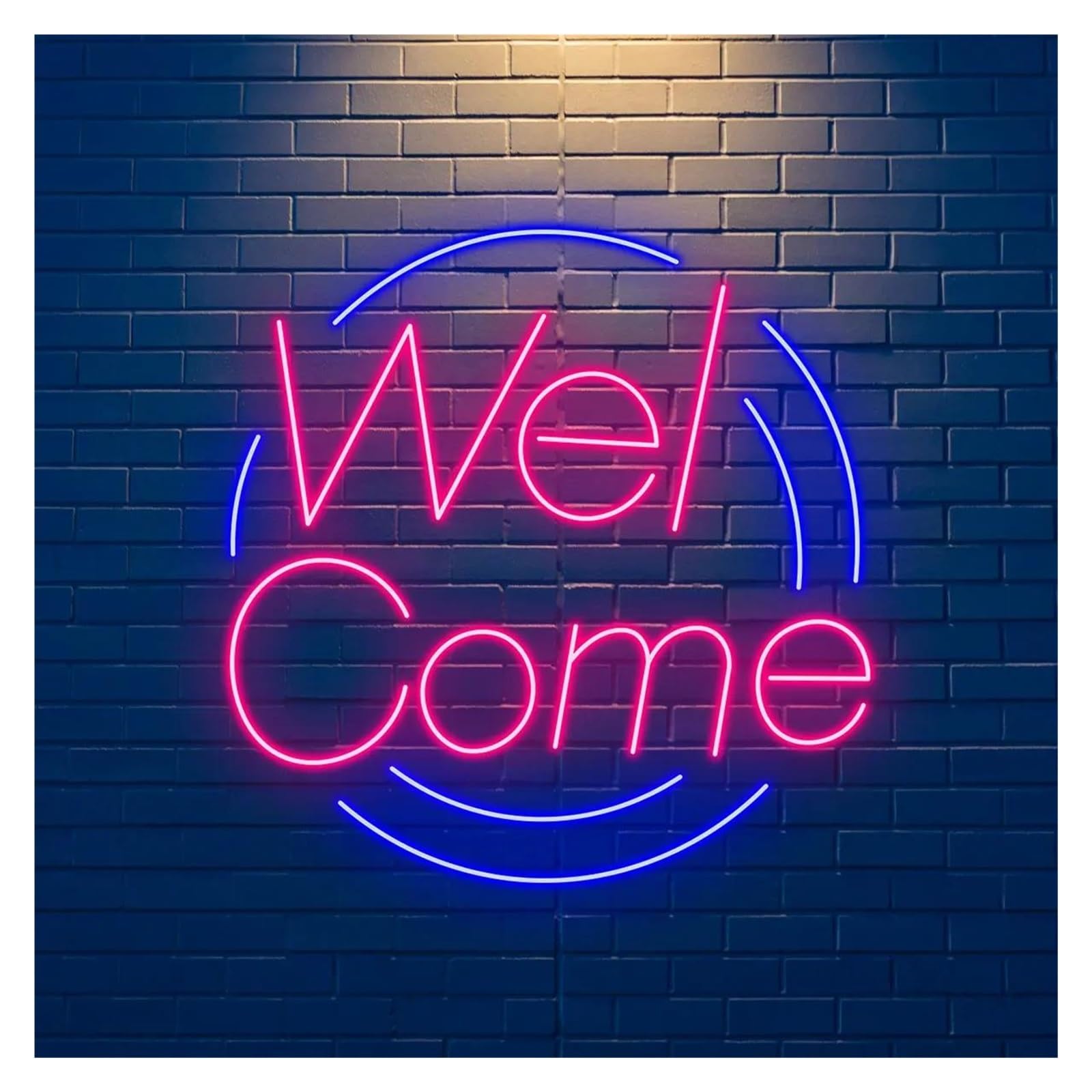 Shouxi One Color Sign Lamp Welcome Neon Sign Wall Decor Usb Powered Light For Store Entrance Business Decorative Lamps 50Cm