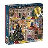 Winter Lights Foil Puzzle, 500 Pieces, 20” x 20” – Holiday Jigsaw Puzzle Featuring a Festive City Scene by Joy Laforme – Thick, Sturdy Pieces, Challenging Family Activity, Great Gift Idea
