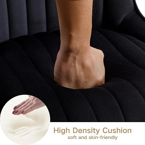 Miniatura 6 de Shunzhi Juego de 2 taburetes de bar negros de altura de mostrador con respaldo, taburetes de bar modernos con patas doradas, taburetes de bar