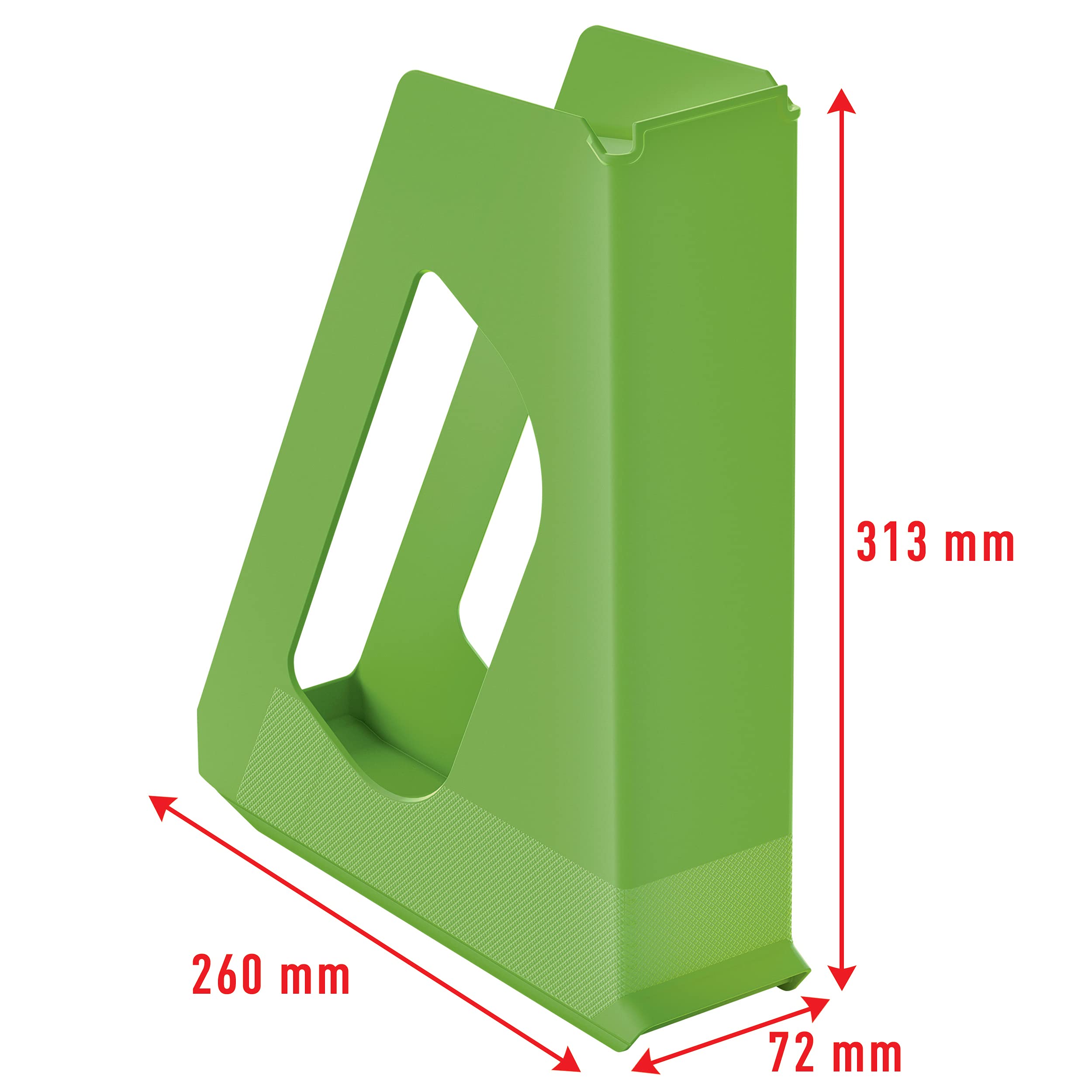 Esselte Stehsammler, 10er Pack, A4, Ideal für Prospekte, Broschüren, Unterlagen, Mappen und Hefter, Stabiler Kunststoff, Grün, VIVIDA, 628219