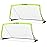 RUNBOW 6x4 ft Portable Kids Soccer Goal for Backyard Practice Soccer Net with Carry Bag (6x4 FT, 2 Pack, Light Yellow)