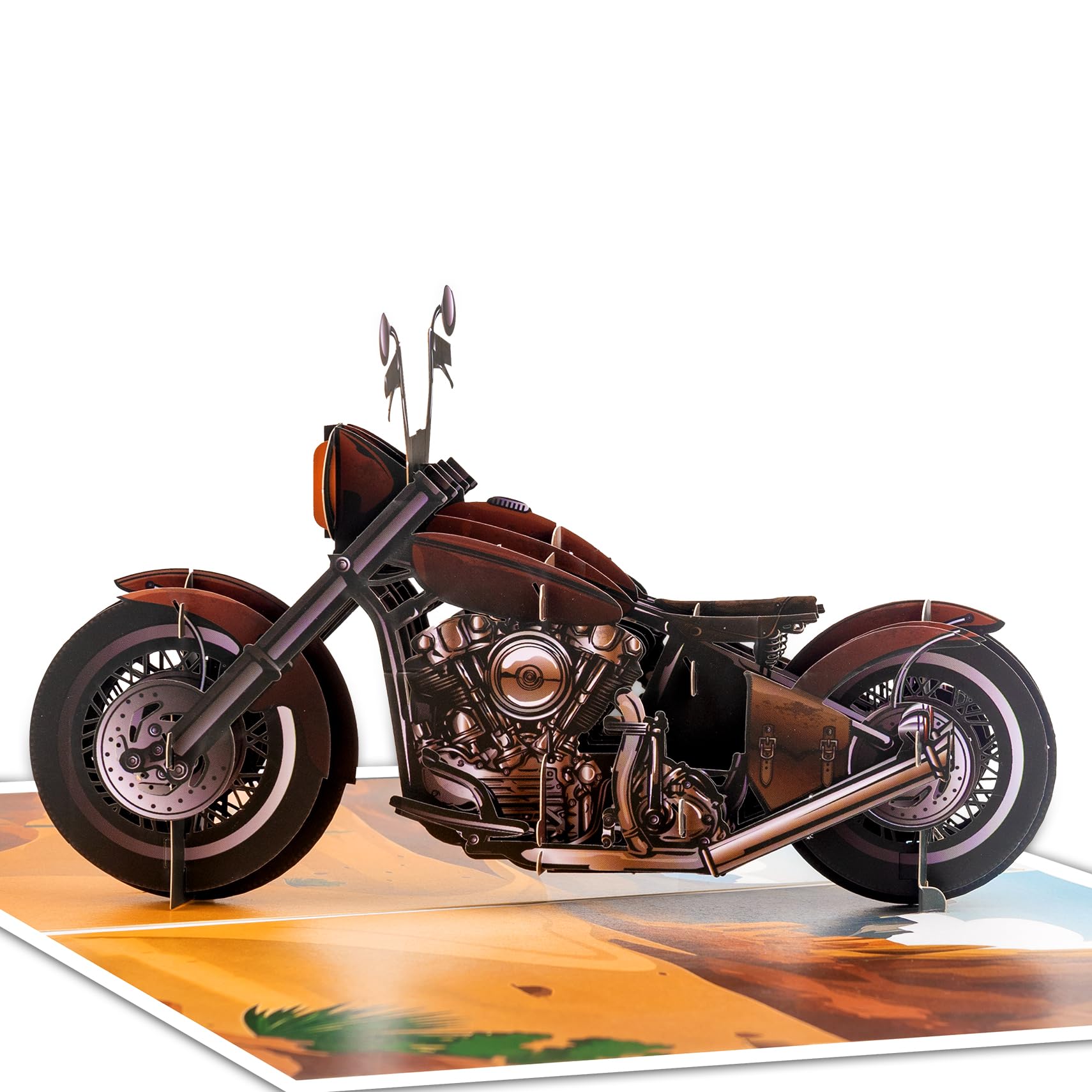 GREETING ART Motorcycle Pop Up Card, 3D Pop-Up Birthday Card for Son, Dad, Husband, Motorcycle Lover, Classic Motorbike Greeting Card for Birthday, Father’s Day, Anniversary, Christmas — image 1