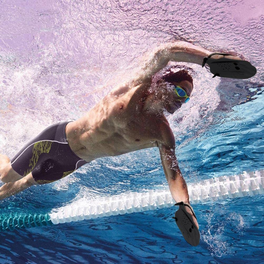 2 Paires Pagaies De Natation Avec Sangles Réglables - Plaquettes Entraînement Piscine Adulte