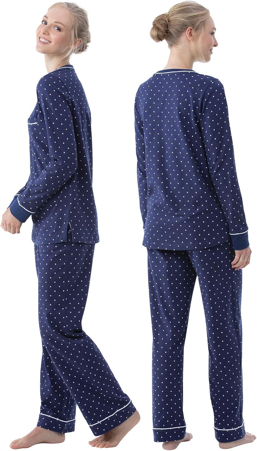 PajamaGram Pajamas For Women - Womens PJ Sets, Pullover Top, 100% Cotton - Image 2