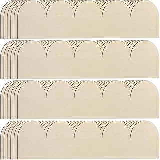24 Pack 15.75 x 3.54 Inch Unfinished Wood Trim Scalloped Edge Decorative Molding Trim for DIY Wall, Cabinet, Shelf, Door, and Window Decor