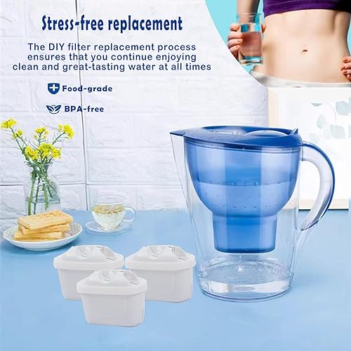 Miniatura 2 de Filtro de agua para todos los BRITA, compatible con Brita MaxtraMava, Maxtra+, apto para Mavea, cartucho de repuesto para jarra Marella, reduce la