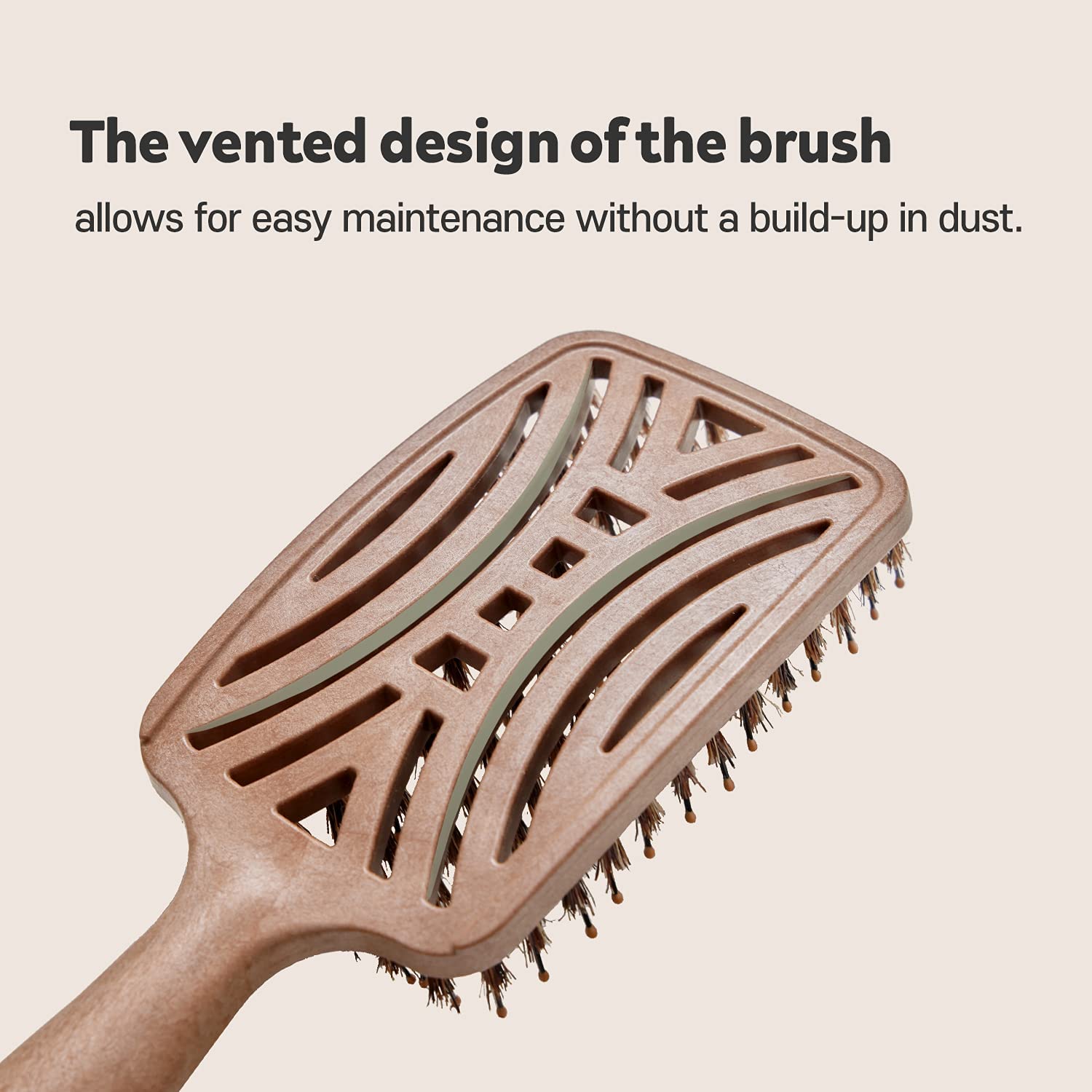 Yao Boar Bristle Hair Brush - Ventilated Thick & Curly Hair Detangler for Women & Kids, Shiny & Textured Hair - Image 10