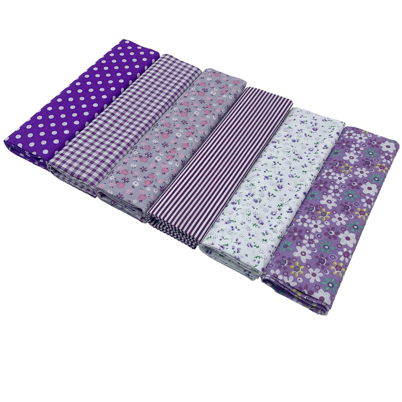 aufodara 6 Pezzi 50 x 80 cm Tessuto Artigianale Tessuti Tessuto Cotone Grande Stoffa Patchwork Cucito Creativo Stoffe a Metro Materiali per Hobby Creativi Fatto a Mano (Viola)