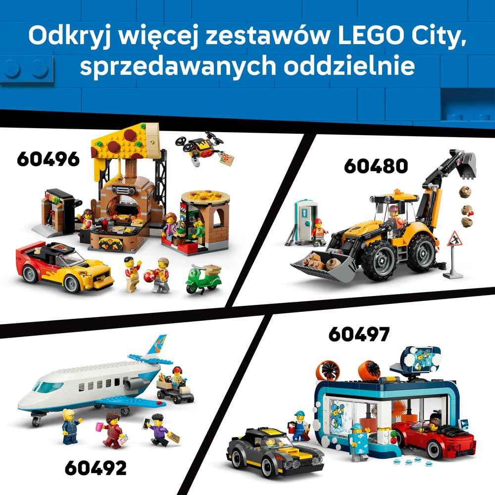 LEGO City Wywrotka i ładowarka czołowa 60494 | Maszyny budowlane dla dzieci, zestaw klocków konstrukcyjnych, prezent dla chłopca i dziewczynki, dla 8-latka, 1132 elementy
